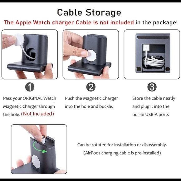 APPLE charging station - phone, watch, AirPods (LIKE NEW) - Picture 3 of 8